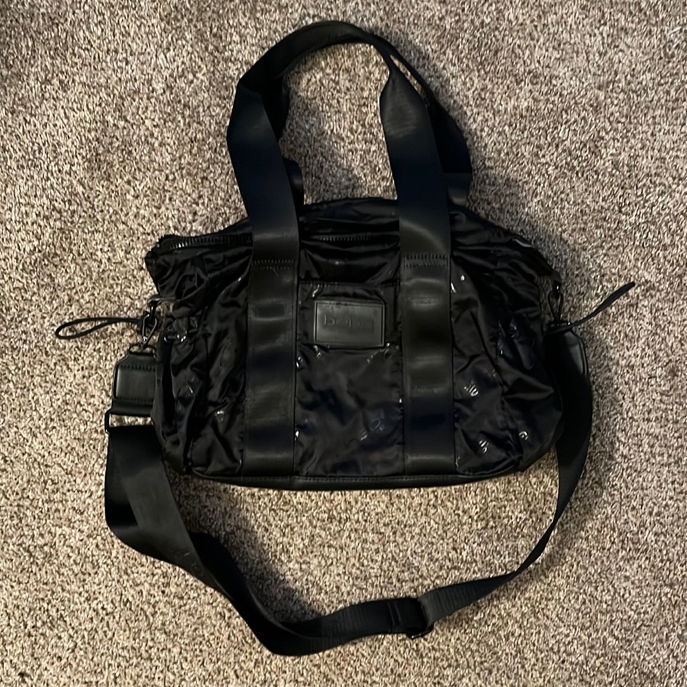 bebe sport black Nylon duffle bag / gym bag / travel bag /weekend bag
